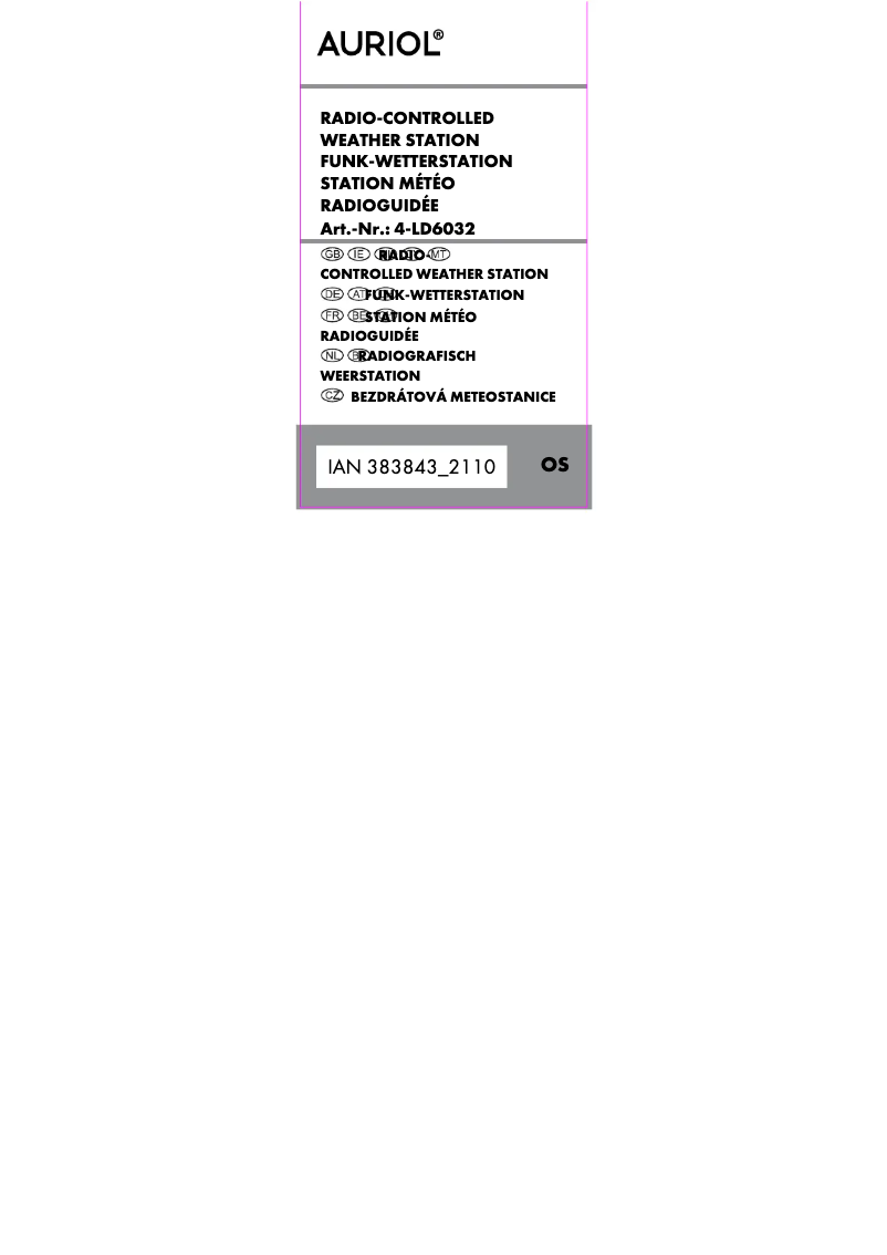 Page 1 de la notice Manuel utilisateur Auriol IAN 383843