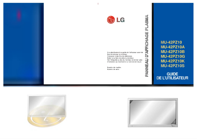 Image de la première page du manuel de l'appareil MU-42PZ10