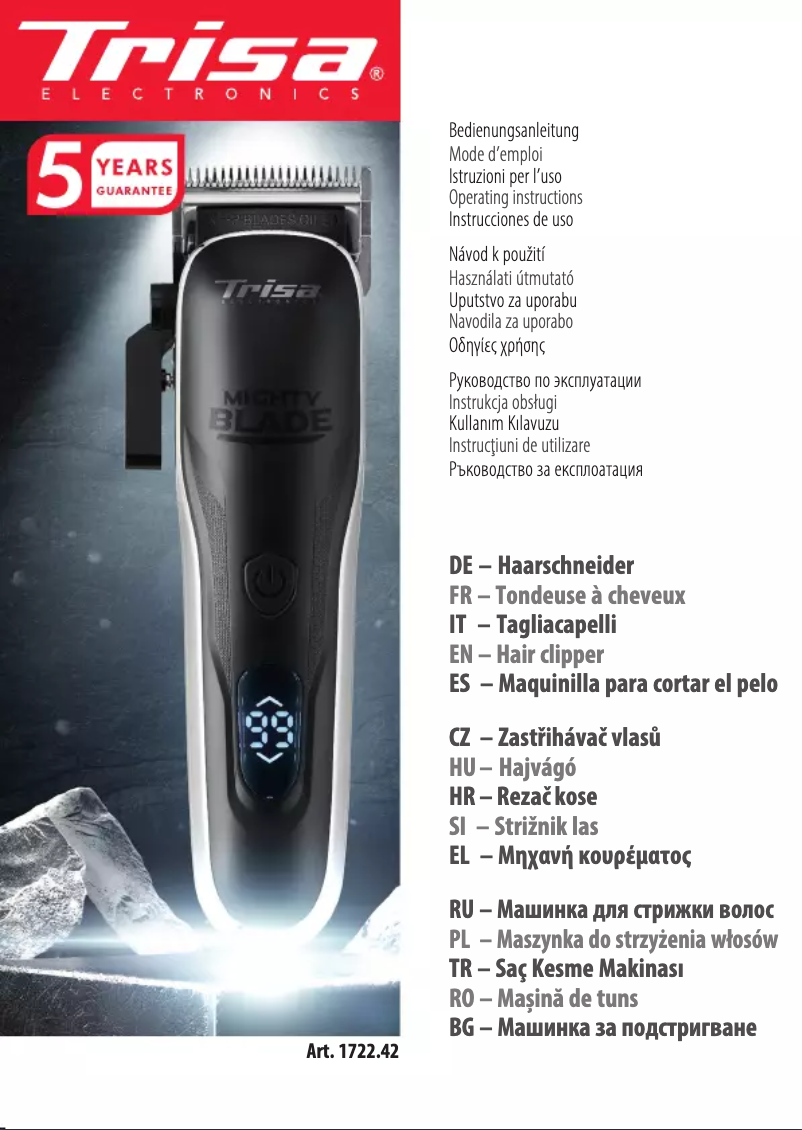 Imagen de la primera página del manual del dispositivo Mighty Blade 1722.42