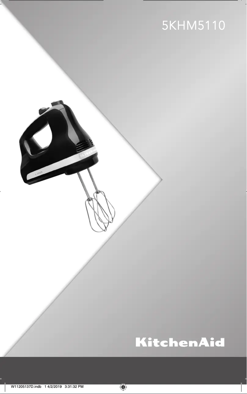 Page n°1 - Manuel utilisateur KitchenAid Classic 5KHM5110