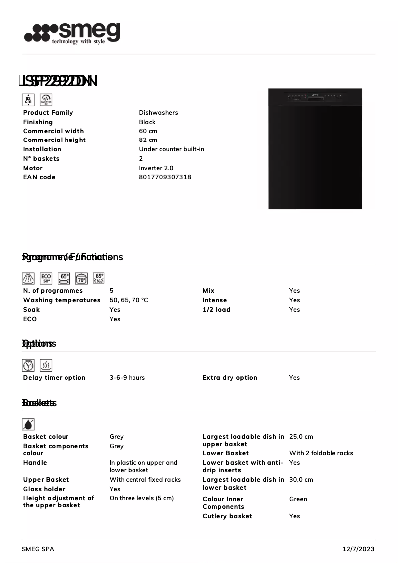 Image de la première page du manuel de l'appareil LSP292DN