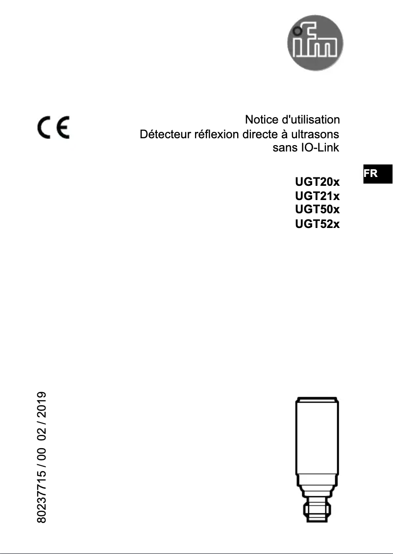 Page n°1 - Manuel utilisateur IFM UGT505