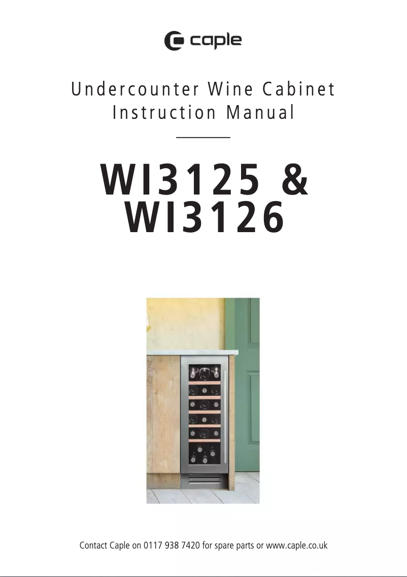 Page n°1 - Manuel utilisateur Caple WI3126
