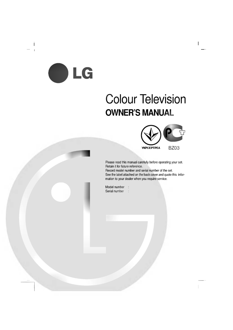 Página 1 del manual Manual de usuario LG RT-21CA75M