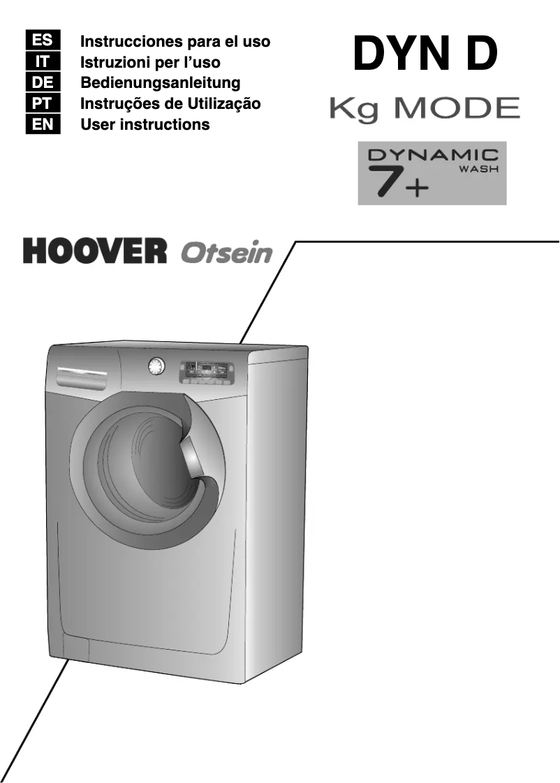 Page 1 de la notice Manuel utilisateur Hoover DYN 7125D-31