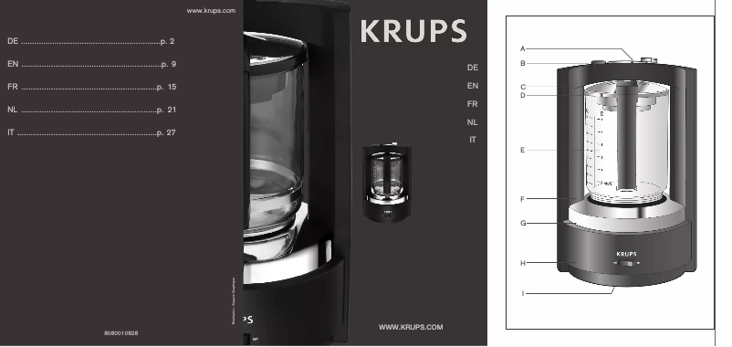 Página 1 del manual Manual de usuario Krups T8