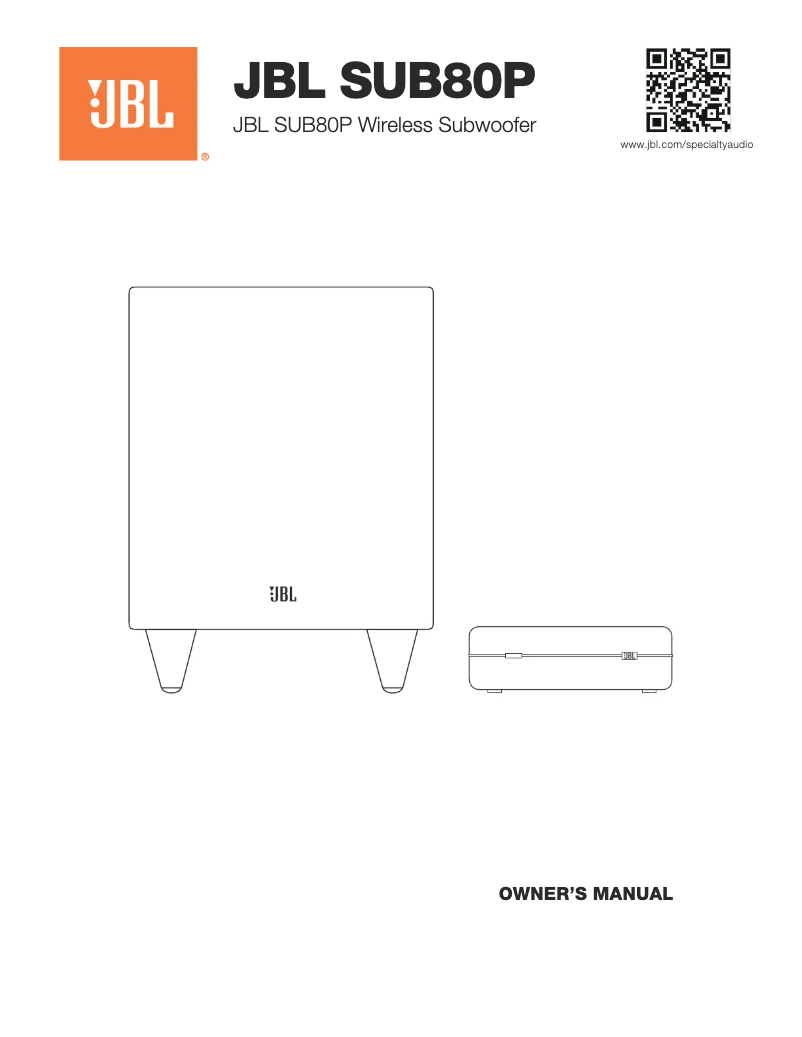 Page n°1 - Manuel utilisateur JBL SUB80P