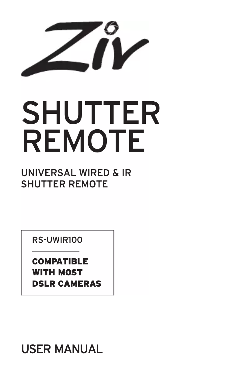 Page n°1 - Manuel utilisateur Ziv RS-UWIR100