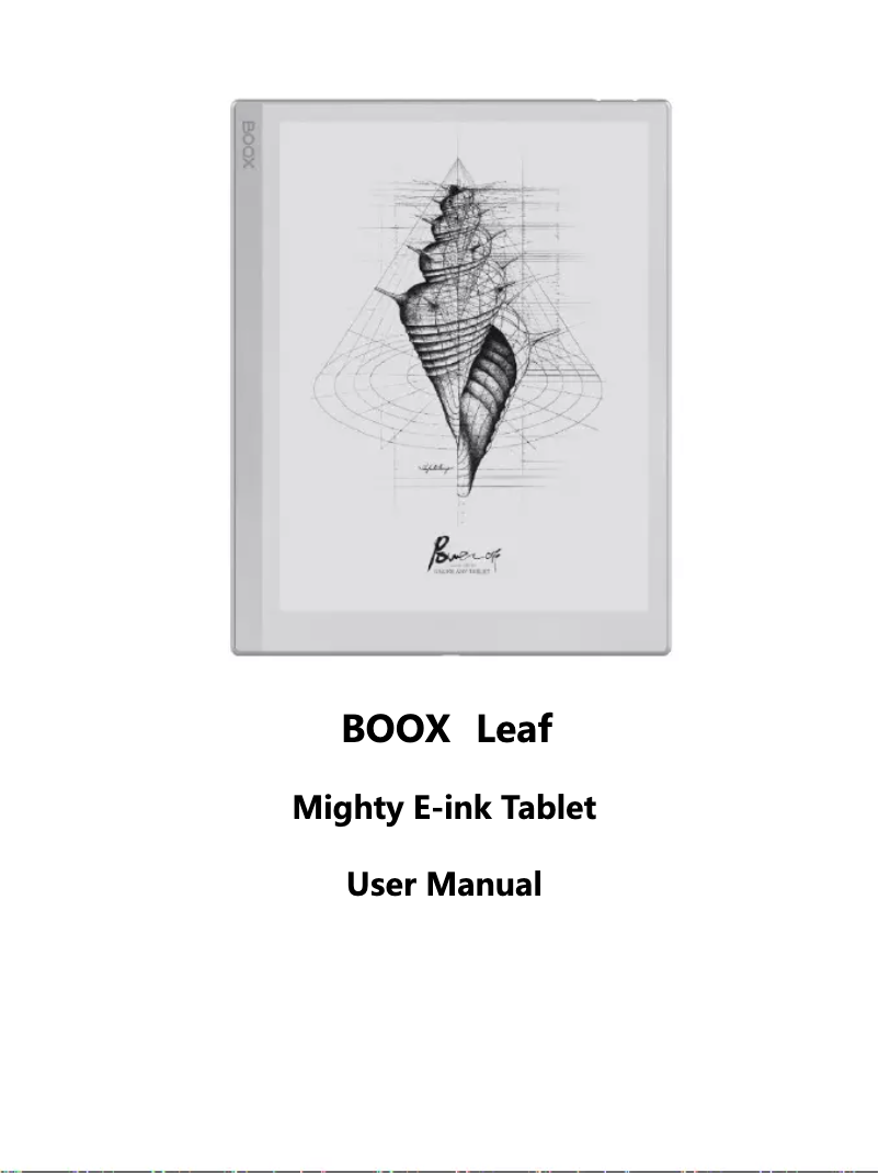 Page n°1 - Manuel utilisateur BOOX Leaf