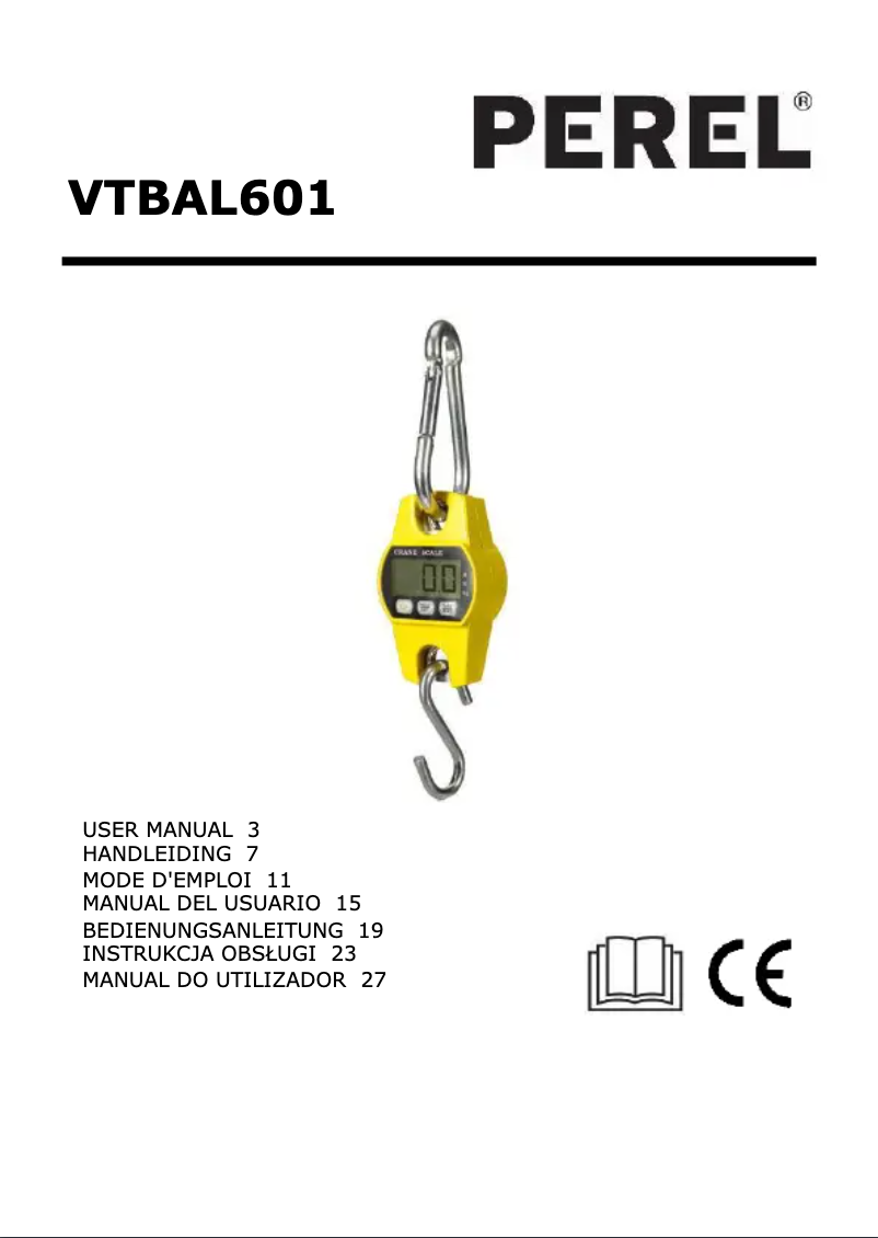 Page 1 of the manual User Manual Perel VTBAL601