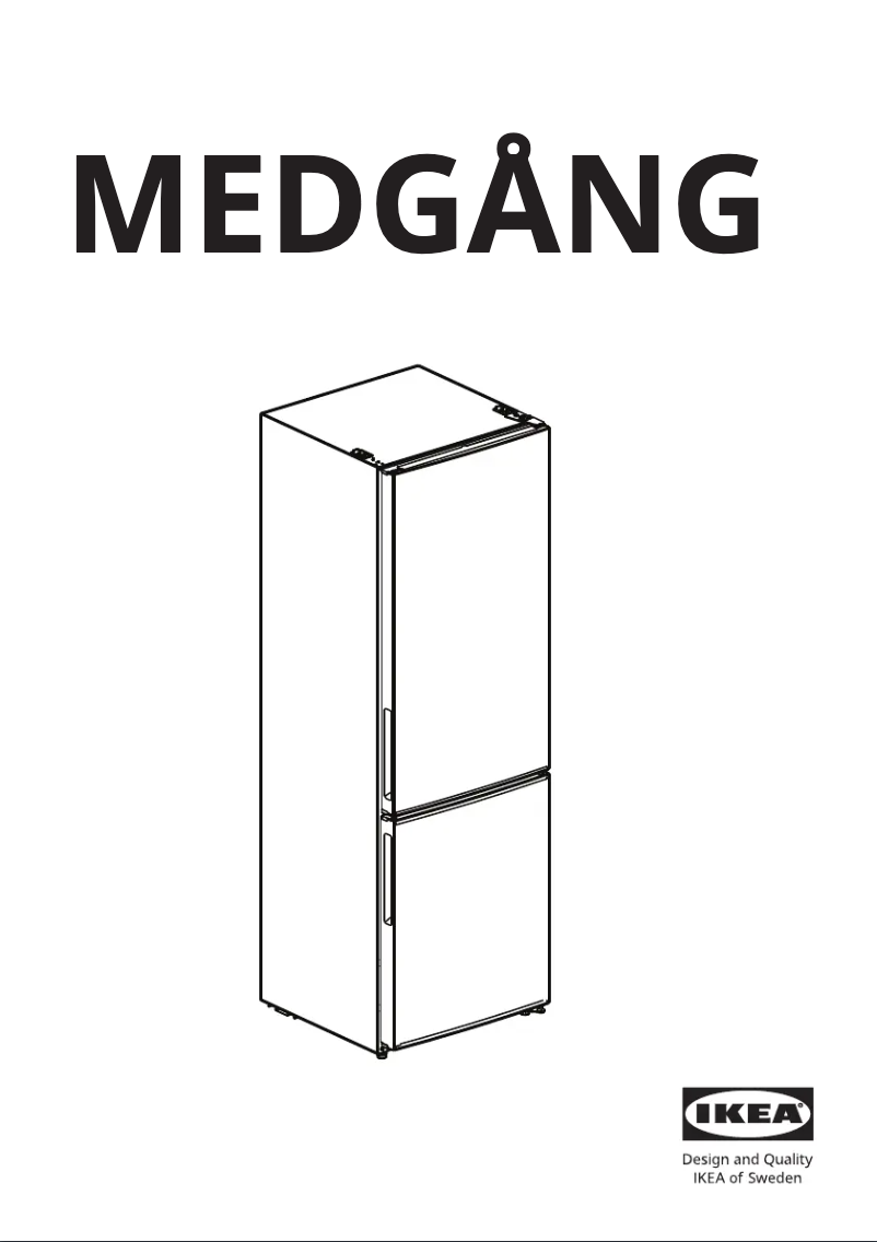 Page 1 de la notice Manuel utilisateur Ikea MEDGÅNG 804.948.37