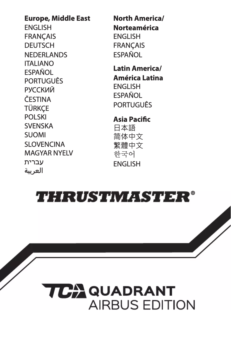 Página 1 del manual Manual de usuario Thrustmaster TCA Quadrant Airbus Edition