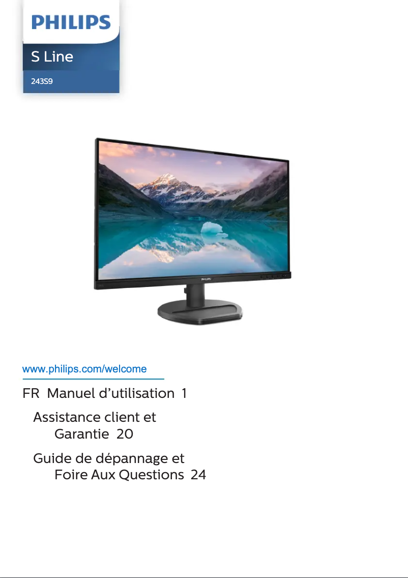 Image de la première page du manuel de l'appareil 243S9A