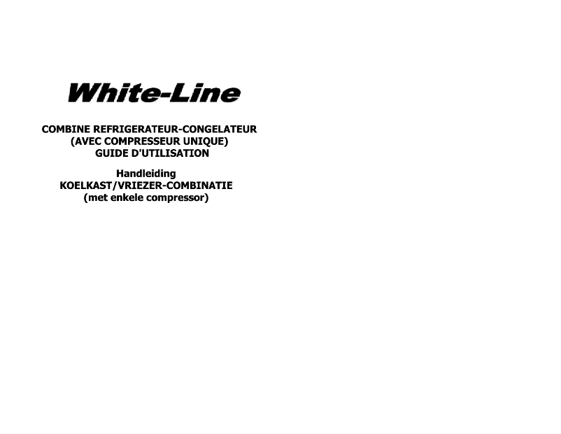 Page n°1 - Manuel utilisateur Whiteline VC 310
