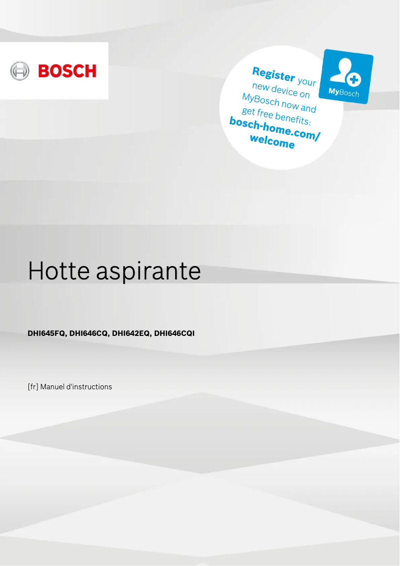 Página 1 del manual Manual de usuario Bosch DHI646CQ