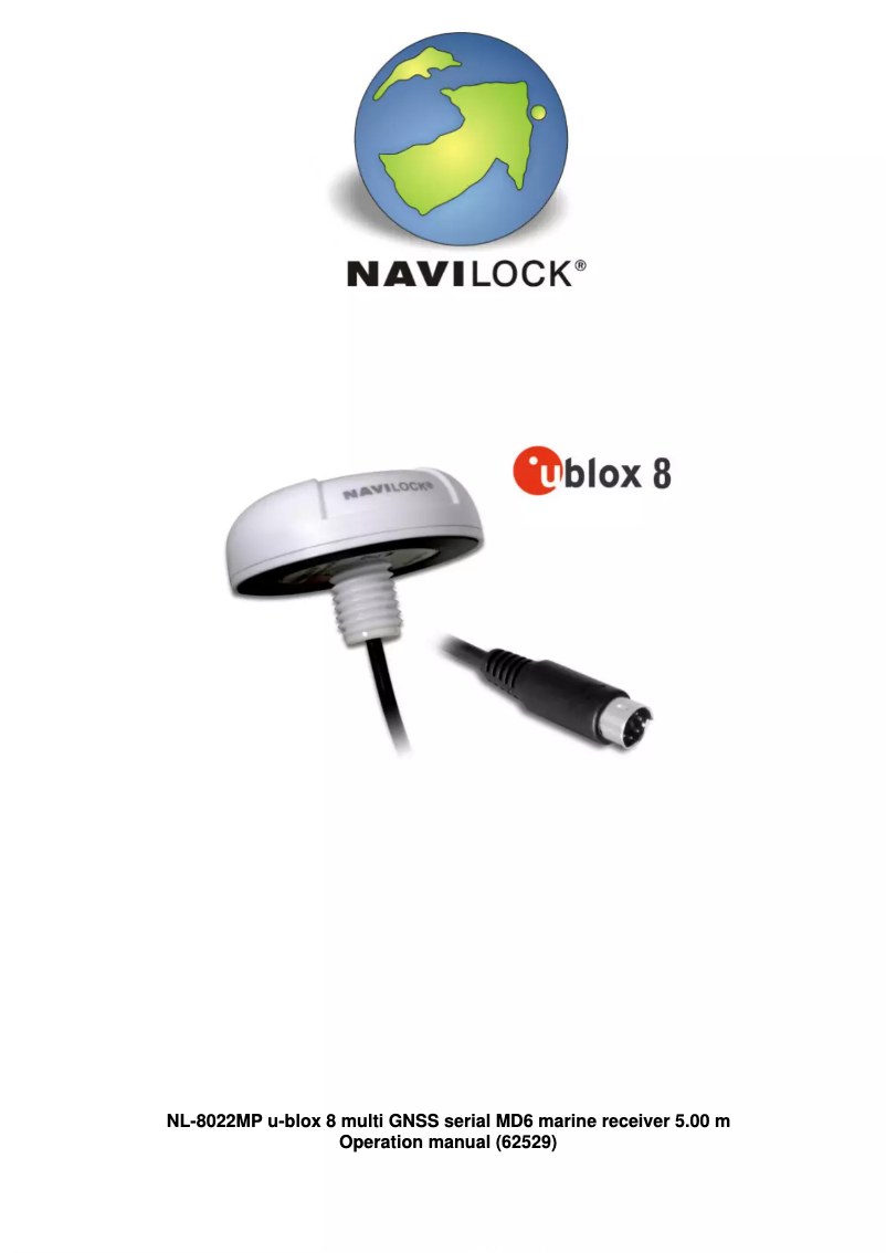 Image de la première page du manuel de l'appareil u-blox 8 NL-8022MP