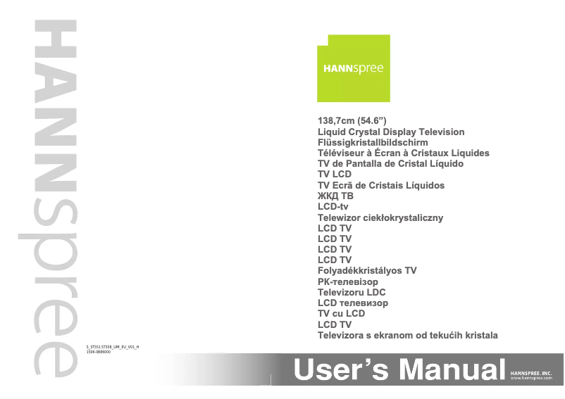Page n°1 - Manuel utilisateur Hannspree ST551MBB