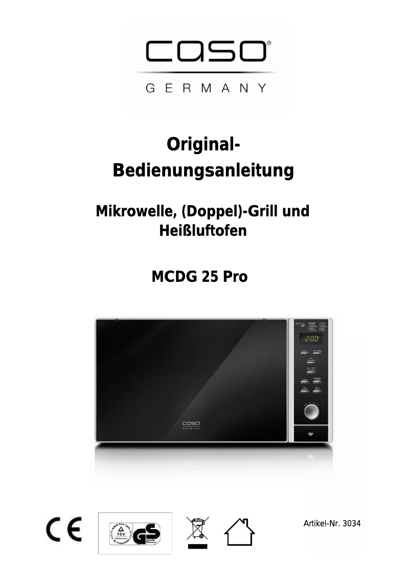 Image de la première page du manuel de l'appareil MCDG 25 Pro