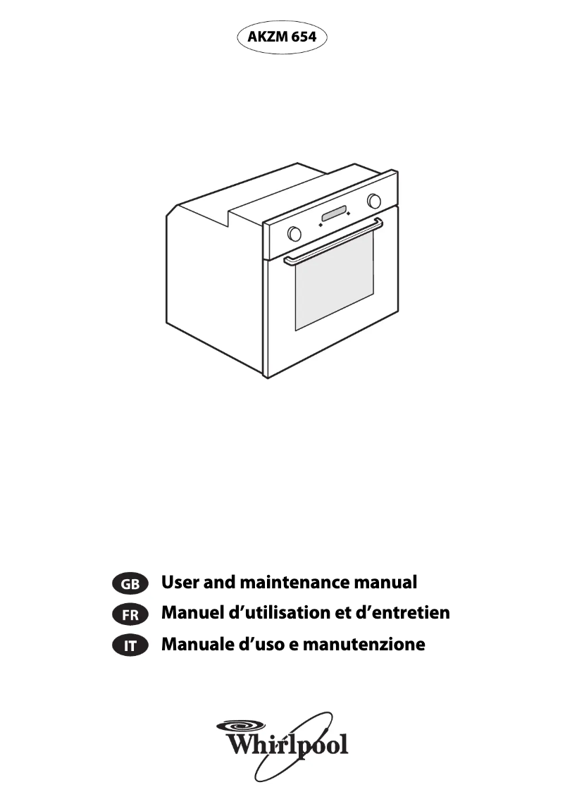 Página 1 del manual Manual de usuario Whirlpool AKZM 654