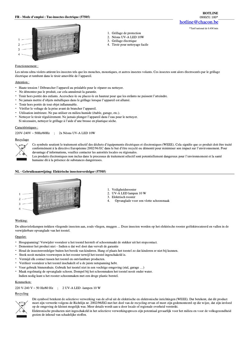 Image de la première page du manuel de l'appareil 57505