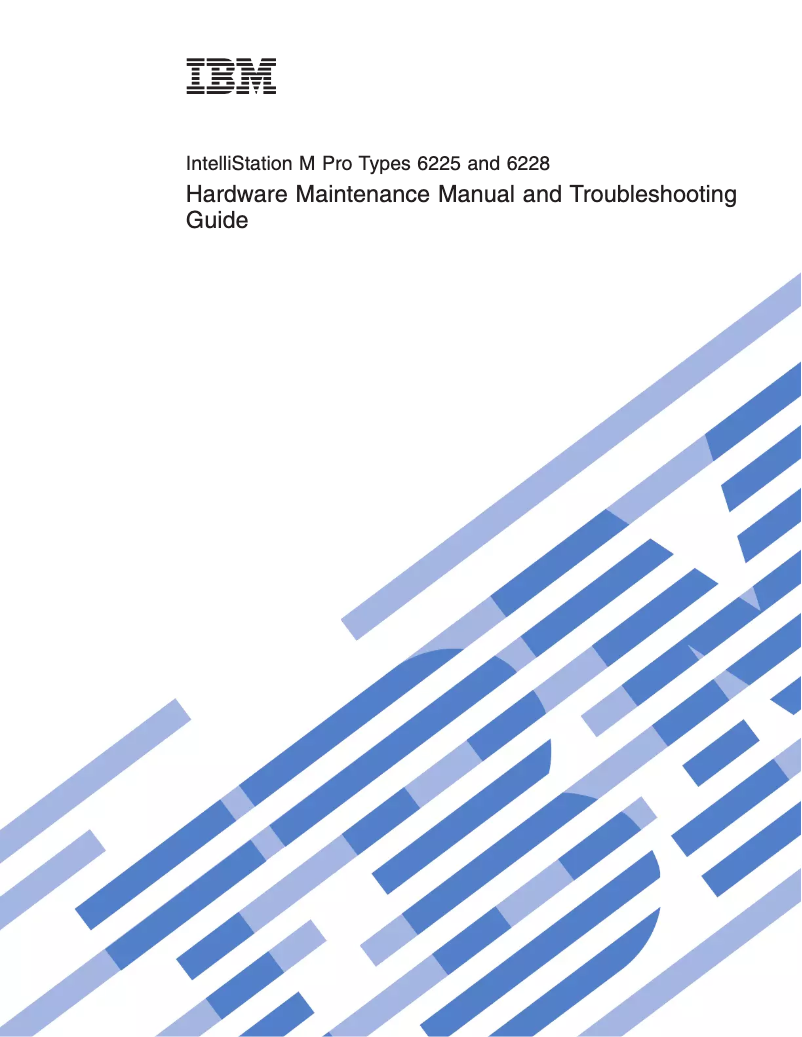 Page n°1 - Manuel utilisateur IBM IntelliStation M Pro