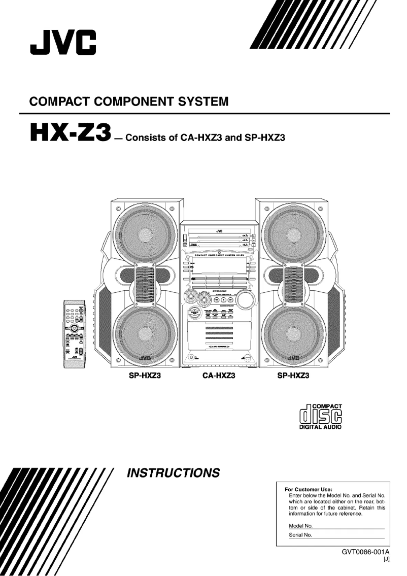 Page n°1 - Manuel utilisateur JVC HX-Z3