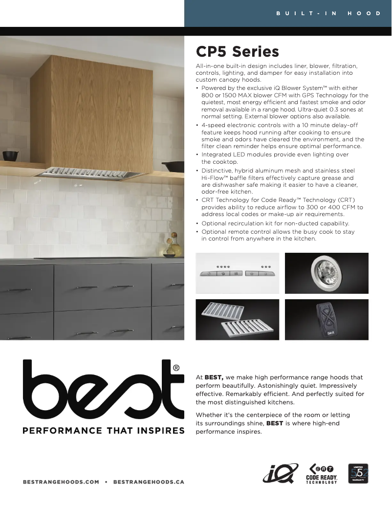 Page n°1 - Fiche technique Best CP57E602SB