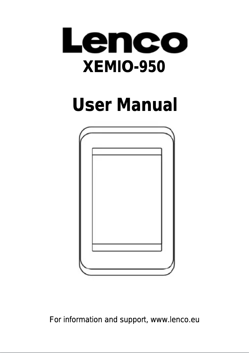 Image de la première page du manuel de l'appareil Xemio 950 Touch