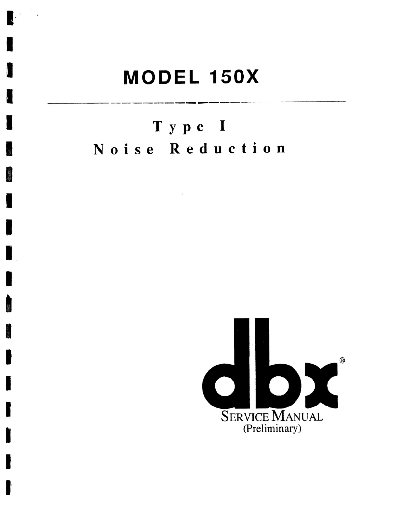 Página 1 del manual Manual de usuario DBX 150X