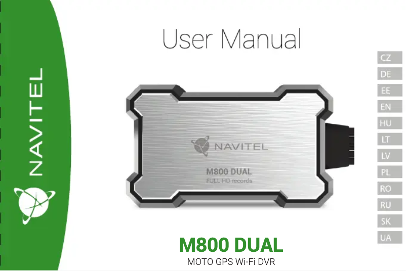 Page 1 of the manual User Manual Navitel M800 DUAL