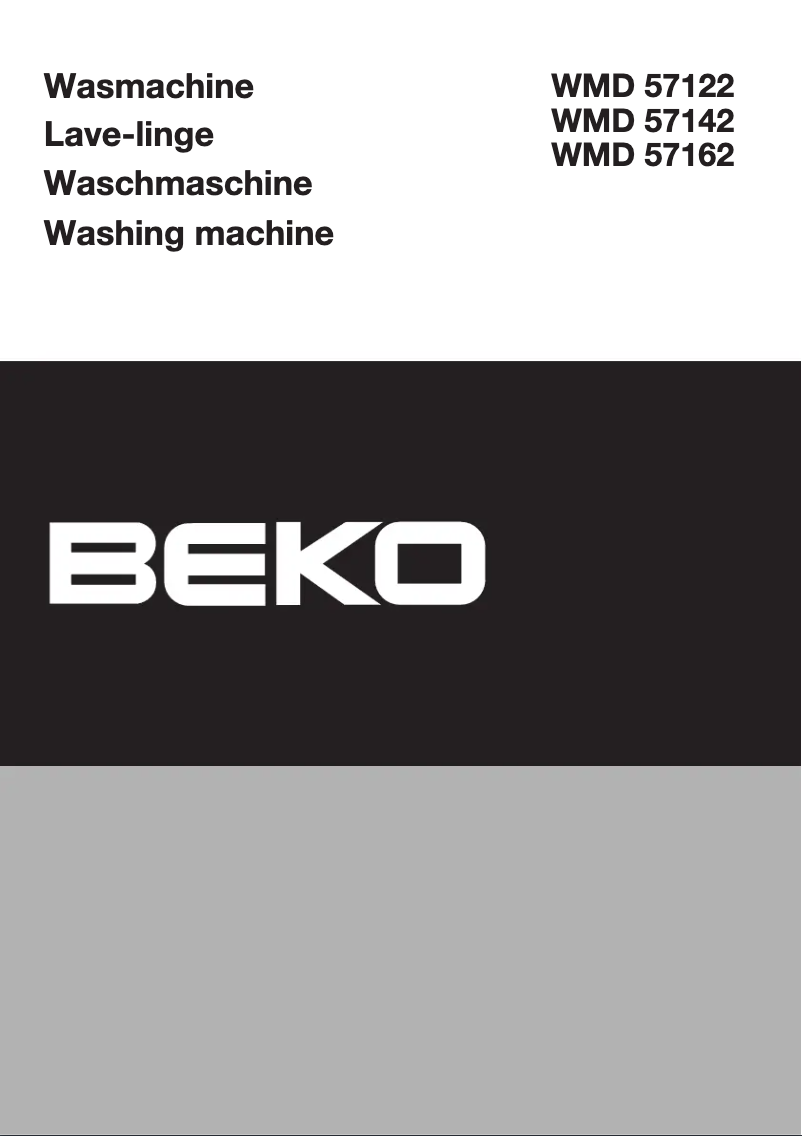 Page 1 de la notice Manuel utilisateur Beko WMD 57142