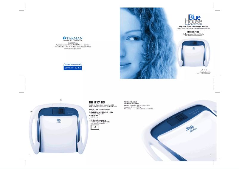 Page 1 de la notice Manuel utilisateur Blue House Athletic BH 817 BS