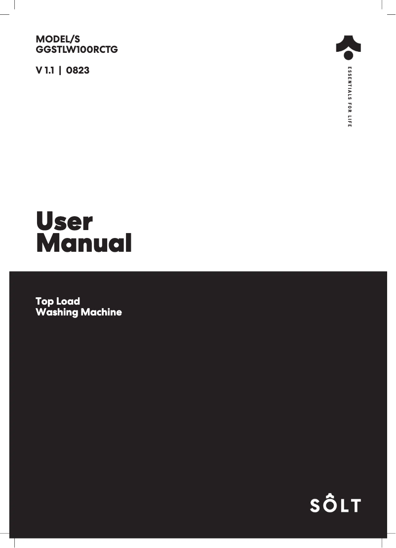 Image de la première page du manuel de l'appareil GGSTLW100RCTG