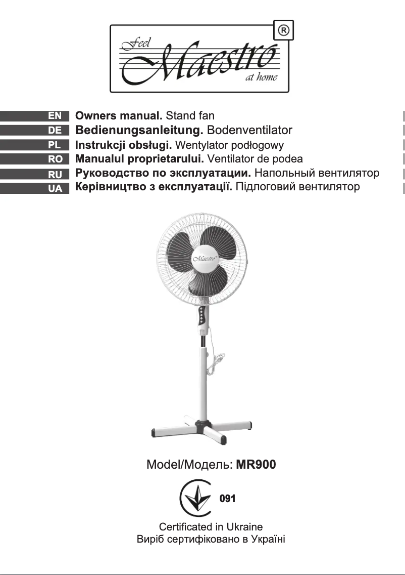 Image de la première page du manuel de l'appareil MR-900