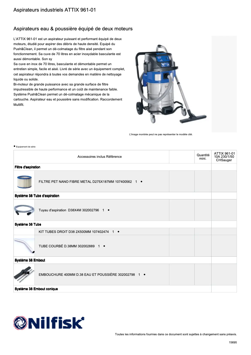 Image de la première page du manuel de l'appareil ATTIX 961-01