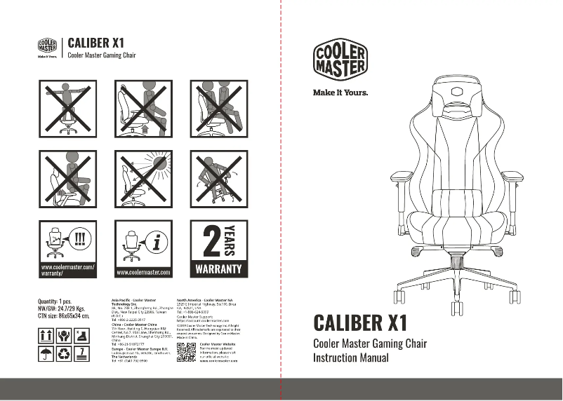 Página 1 del manual Manual de usuario Cooler Master Caliber X1