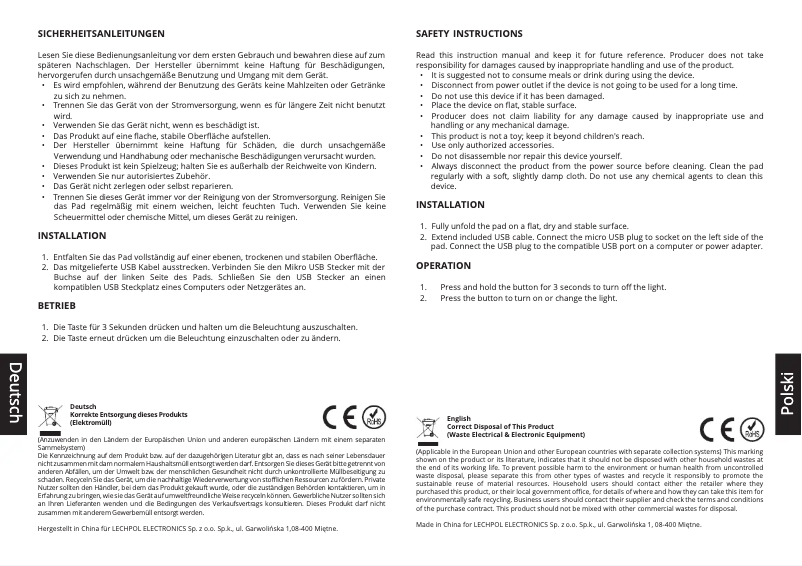 Image de la première page du manuel de l'appareil KM0764