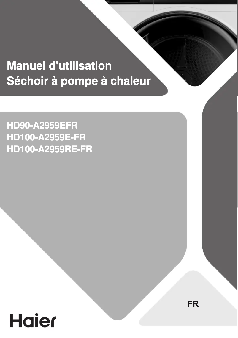 Page 1 de la notice Manuel utilisateur Haier HD100-A2959E-FR