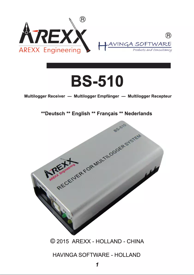 Page n°1 - Manuel utilisateur AREXX BS-510