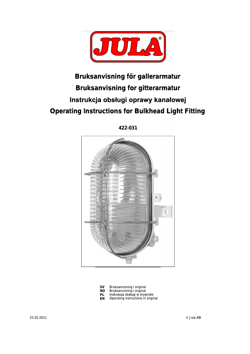 Image de la première page du manuel de l'appareil 422-031