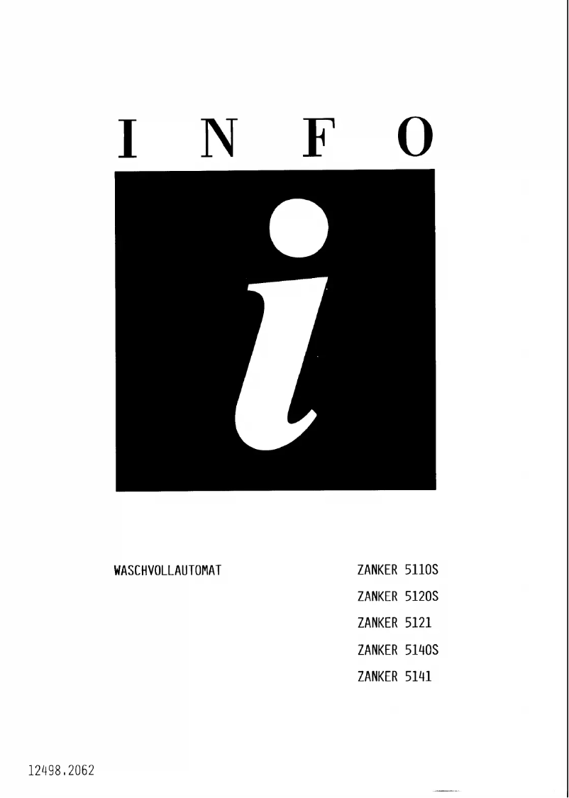 Page n°1 - Manuel utilisateur Zanker 5140S