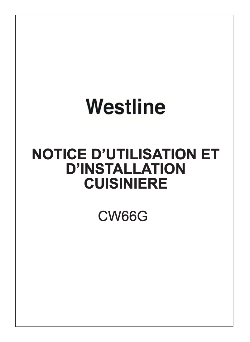Image de la première page du manuel de l'appareil CW66G