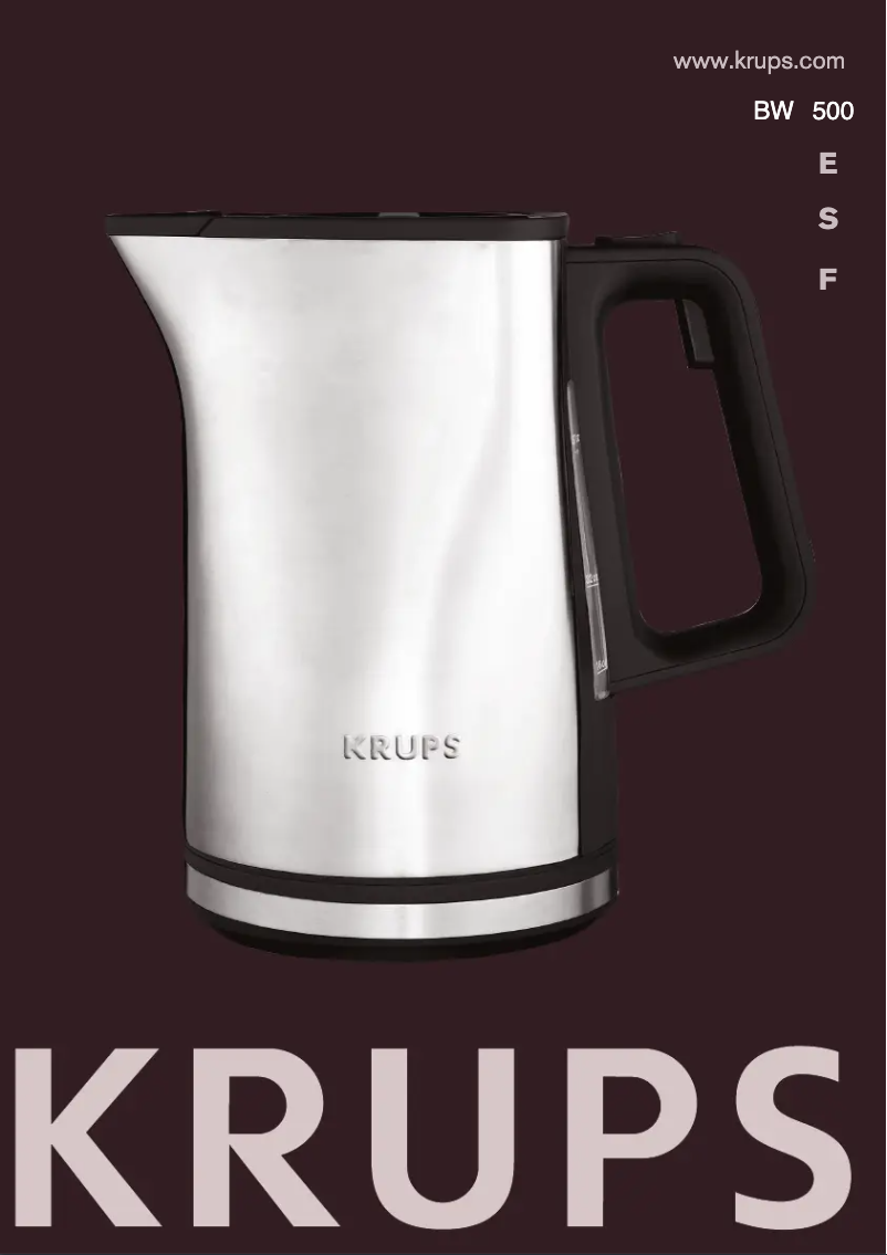 Page n°1 - Manuel utilisateur Krups Precision BW500
