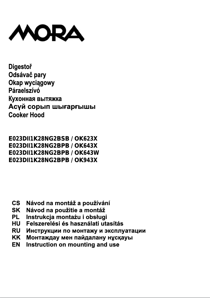 Imagen de la primera página del manual del dispositivo OK 643 X