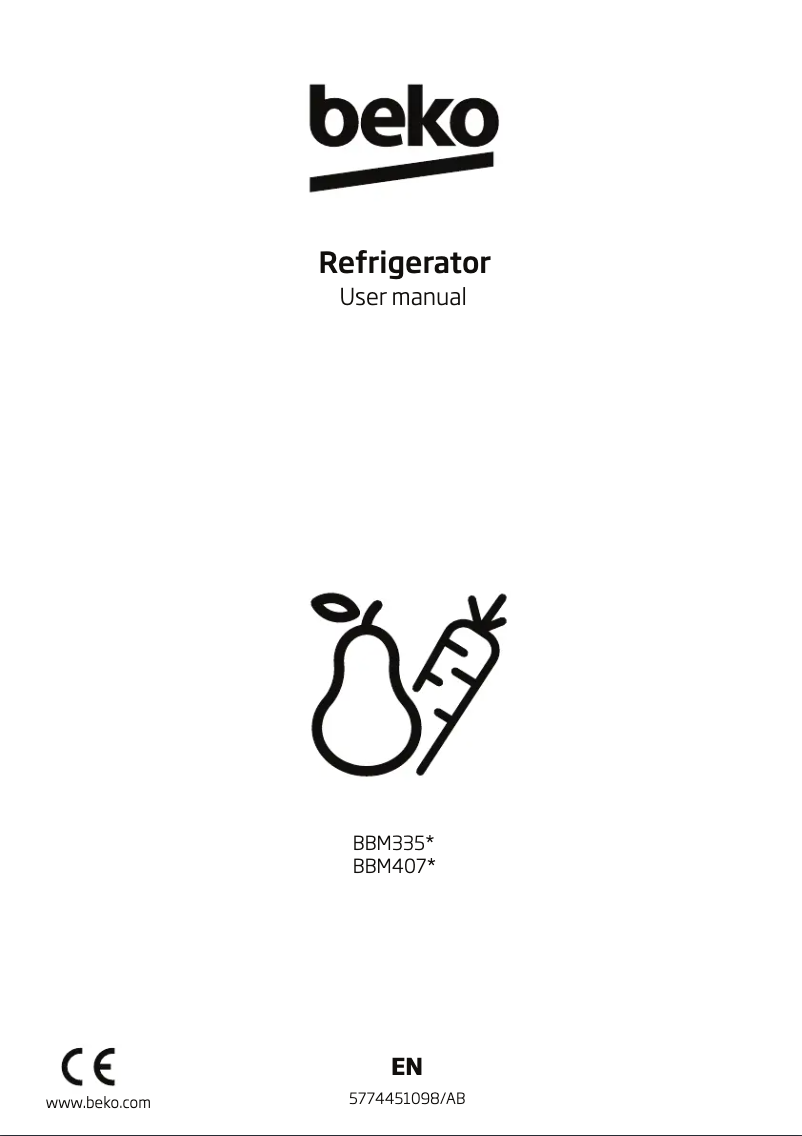 Image de la première page du manuel de l'appareil BBM407PDX1