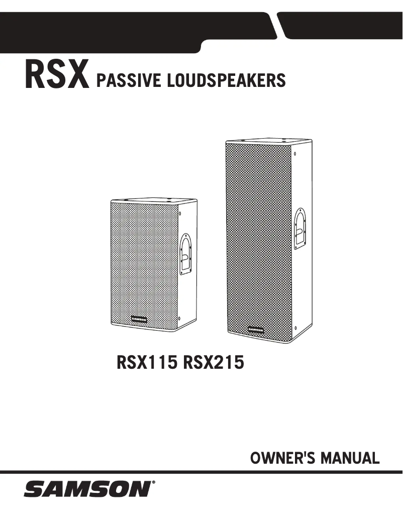 Page 1 de la notice Manuel utilisateur Samson RSX215