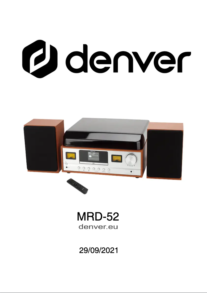 Imagen de la primera página del manual del dispositivo MRD-52