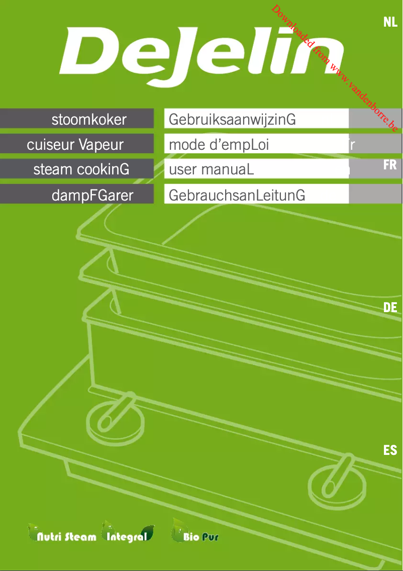 Page n°1 - Manuel utilisateur Dejelin Nutri Steam