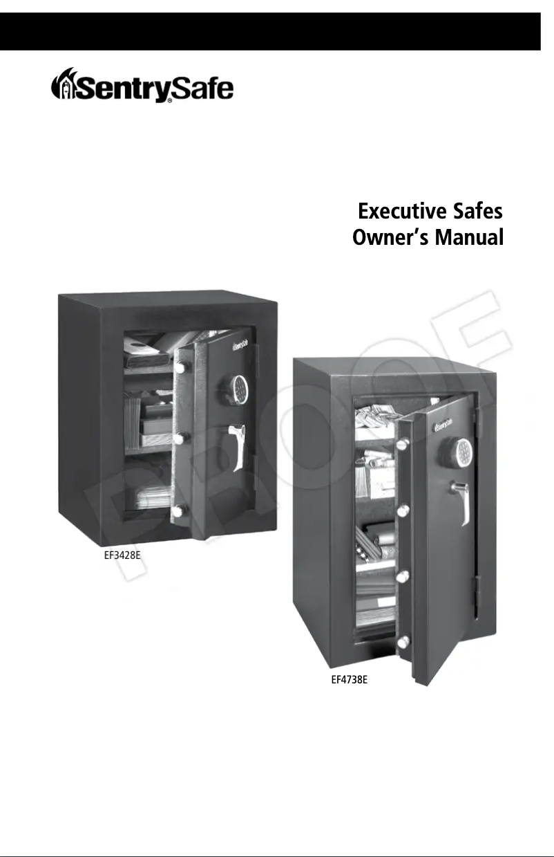 Page 1 de la notice Manuel utilisateur SentrySafe EF3428E