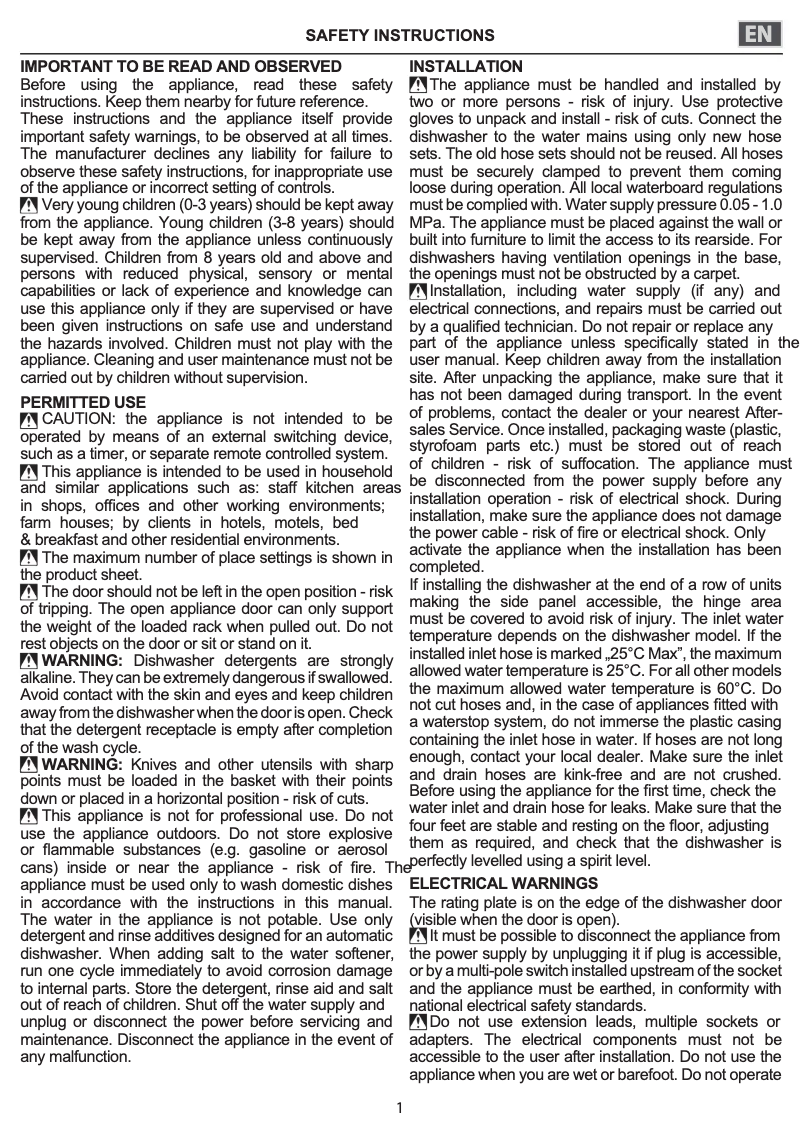 Page 1 de la notice Manuel utilisateur Bauknecht B7U HS51